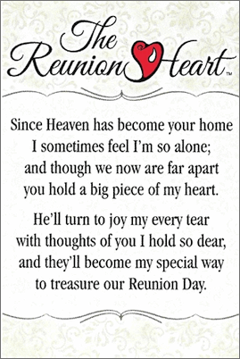 The Reunion Heart Funeral Pocket Card