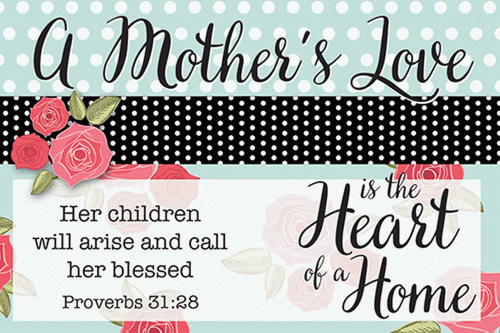 Mothers Love is the Heart of the Home Pocket Card