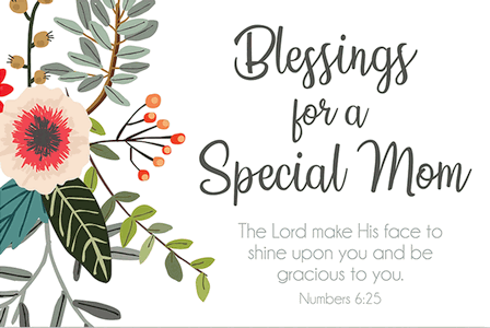 Blessing for Special Mom Floral Pocket Cards