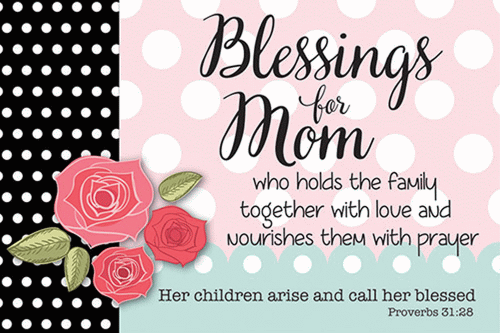 Mothers Day Blessings Wallet Cards