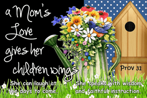 A Moms Lover Gives Children Wings Pocket Card