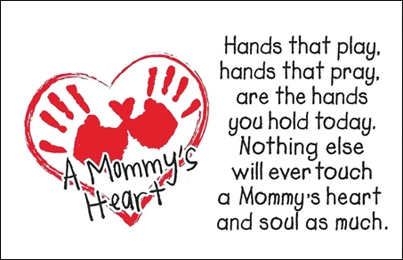 Mommys Heart and Hands Pocket Card