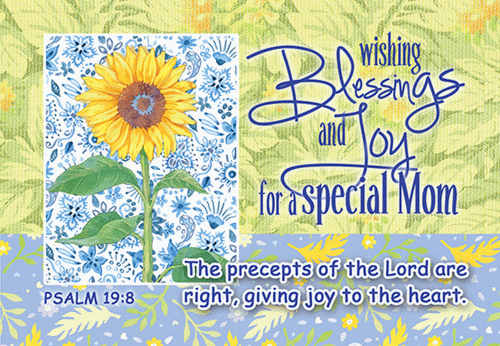 Wishing Blessings and Joy Mothers Pocket Card