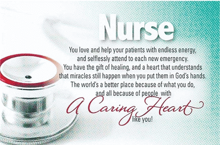Caring Heart Nurse Pocket Card