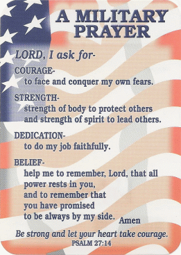 Military Prayer Pocket Card