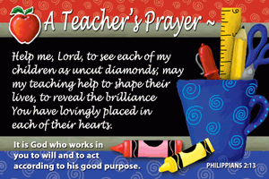 Help Me, Lord...Teachers Prayer Pocket Card