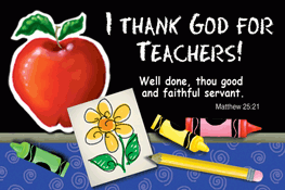 I Thank God for Teachers Pocket Card