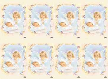 Little Angel with Baby Pocket Cards - Sheet of 8