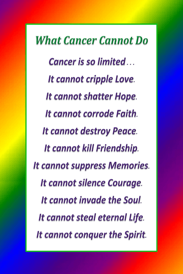 What Cancer Cannot Do Pocket Card - Large
