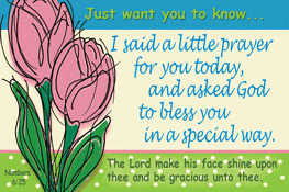 I Said a Prayer for You Pocket Card - Tulips