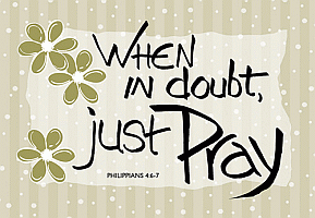 When in Doubt...Just Pray Pocket Card