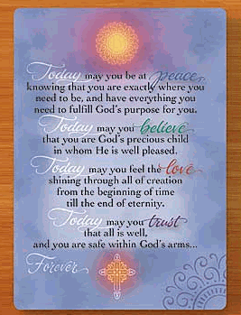 Safe Within Gods Arms Prayer Card