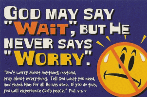 Wait or Worry...Pass it On, Pocket Card