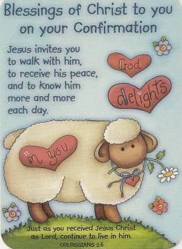 Blessings of Christ Confirmation Pocket Card