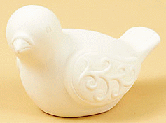 Porcelain Craft Dove - Ready to Decorate