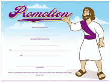 Jesus Promotion Certificate