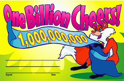 One Billion Cheers - Recognition Certificate