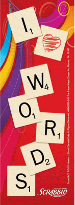I Love Words Scrabble Bookmark