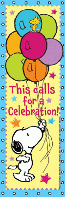 Snoopys Celebration Party Bookmark