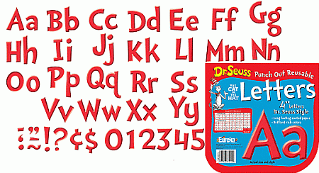 Dr Seuss Red Letters & Numbers Set