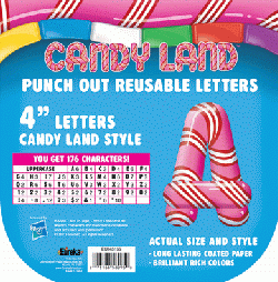 Candy Land Striped Deco Letters & Numbers Set
