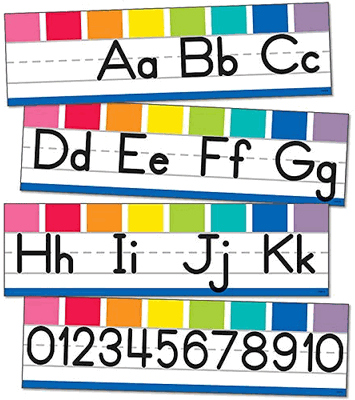 ABC Manuscript Letter Banner - Rainbow