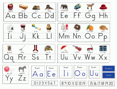 Manuscript ABCs Letter Set