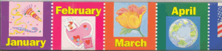 Calendar Months Bulletin Board Trims