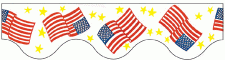 US Flag Bulletin Board Trim