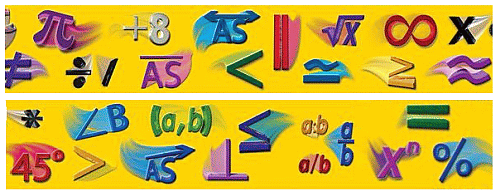 Math Symbols & Expressions Border - OUT OF STOCK