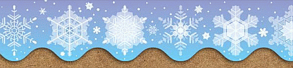 Pretty Snowflakes Scalloped Borders
