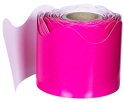 Hot Pink Scalloped Bulletin Borders - By the Roll