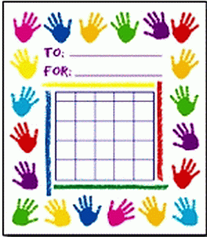 Colorful Handprints Mini Chart
