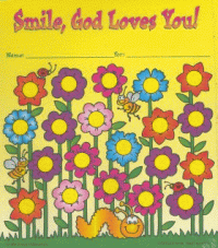 Smile God Loves You Flower Garden Mini Reward Chart