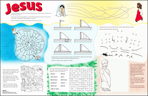 Sunday School Activity & Puzzles Sheet