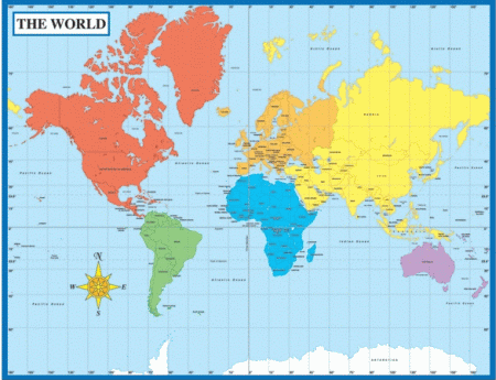 Colorful World Map Chart
