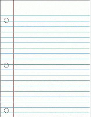Notebook Paper Chart - Laminated