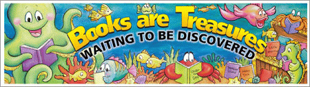 Books Are Treasures Octopus Classroom Banner