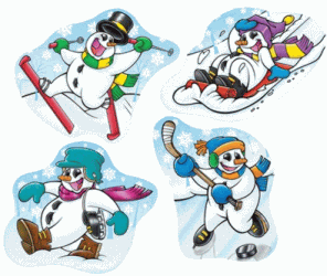 Fun Loving Winter Snowmen - 4 Pc Set