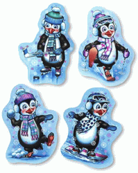 Cute 4 Pc Penguin Decorating Set