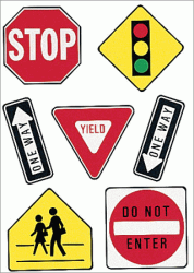 Traffic Road Sign Symbols for Classroom Decorating