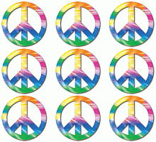 Rainbow Peace Sign Decorations