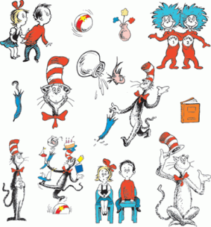 Cat in the Hat Dr Seuss Wall Decorations