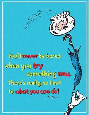 Dr Seuss...Try Something New Fish Poster