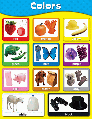 Learning Colors Photo Chart