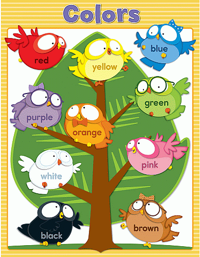 Owl Pals Colors of the Rainbow Chart