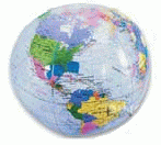 Inflatible World Globe - Clear