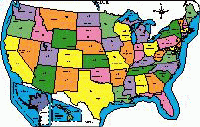 Practice Map - United States Labeled