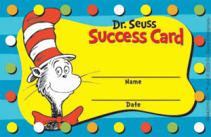 Dr Seuss Reward Punch Card