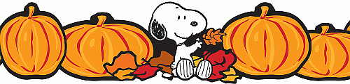 Snoopy Pumpkin Patch Borders
